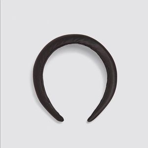 Zara padded satin black headband